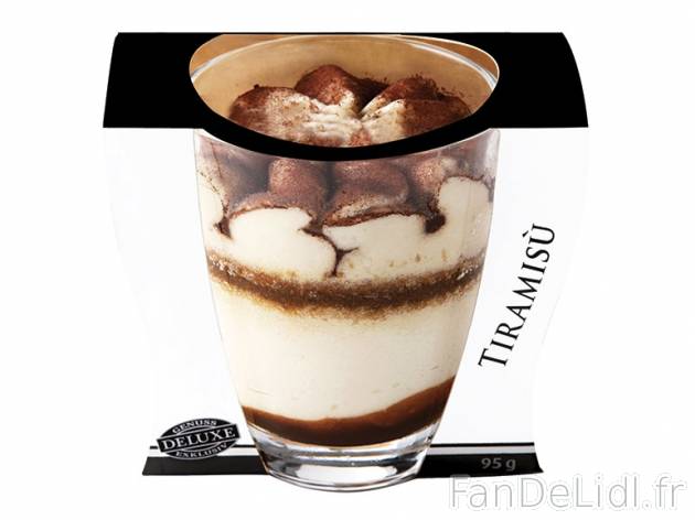 Coupe tiramisu classique , prezzo 1.79 € per 95 g, 1 kg = 18,84 € EUR. 
- Coupe ...