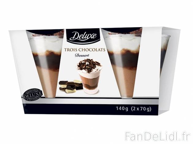 2 verrines dessert , prezzo 1.99 € per 140 g au choix, 1 kg = 14,21 € EUR. 
- ...