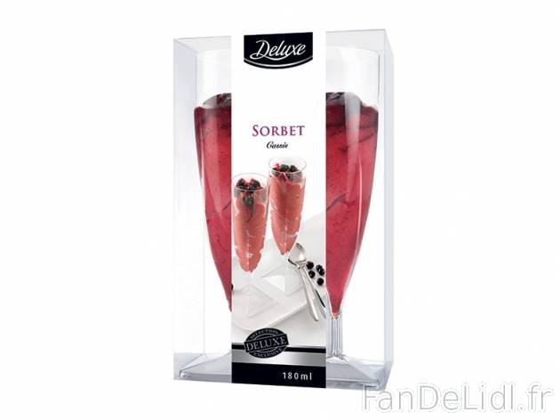 2 flûtes glacées avec sorbet , prezzo 2.49 € per 150 g au choix, 1 kg = 16,60 ...