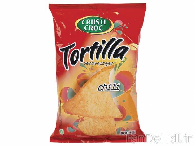 Chips tortillas , prezzo 0.99 € per 300 g au choix, 1 kg = 3,30 € EUR. 
- Variétés ...