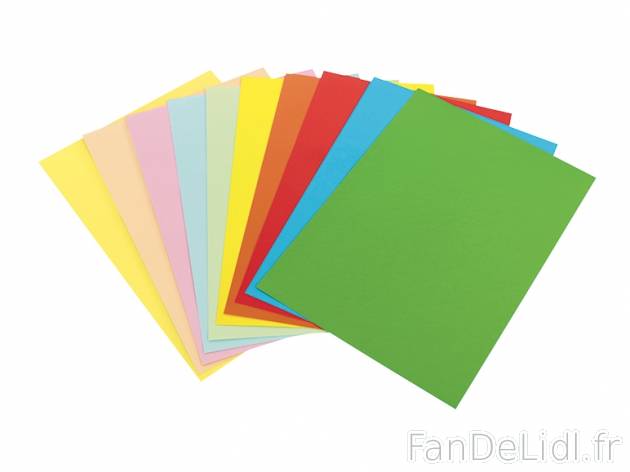 Papier de couleur A4 , prezzo 2.99 € per Le set 
- 10 couleurs différentes 
- ...