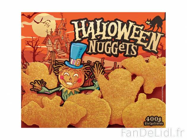 Nuggets Halloween en vente , le prix 2.69 &#8364;  

Caractéristiques

- surgelées
