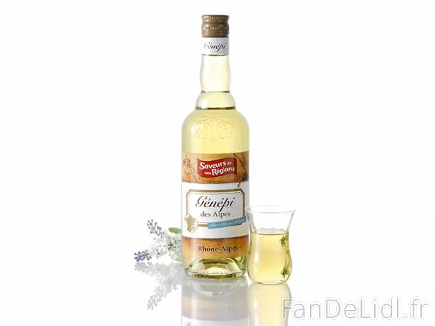 Génépi de Alpes , prezzo 12.99 € per 70 cl, 1 L = 18,56 € EUR.  
-      30 % Vol.