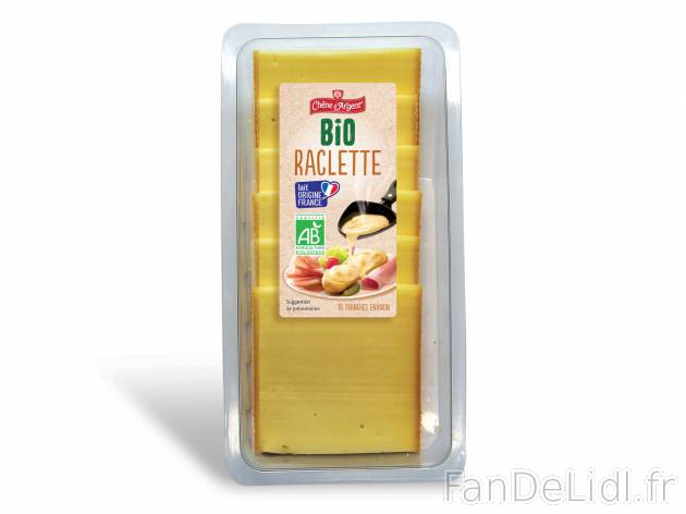 Raclette BIO , le prix 2.79 € 
- En tranches
- 29 % de Mat. Gr. sur produit ...