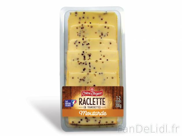 Raclette moutarde , le prix 2.29 € 
- En tranches
- 26 % de Mat. Gr. sur produit ...
