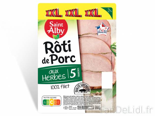 Rôti de porc aux herbes , le prix 1.79 € 
- Prix normal pour 160 g : 1,79 € ...