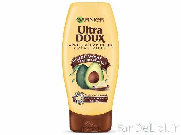 Garnier Ultra Doux après-shampooing , le prix 1.43 € 
- L’après-shampooing ...