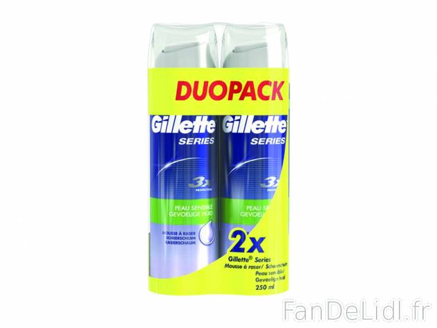 Gillette Series mousse à raser , le prix 2.27 € 
- Le lot de 2 x 250 ml : 3,79 ...