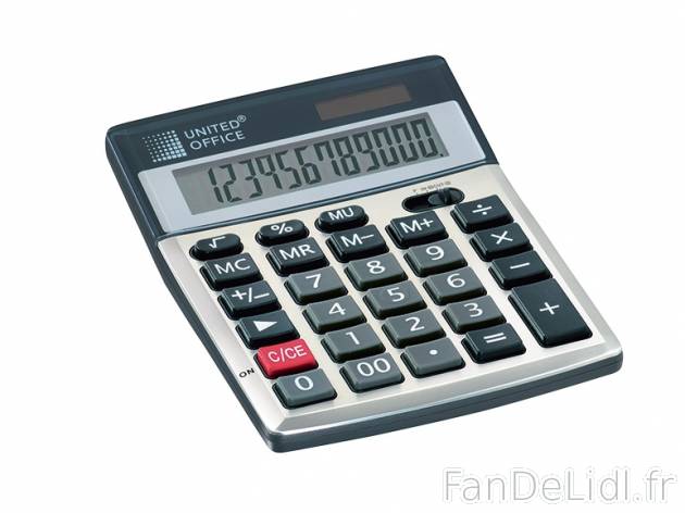 Calculatrice , prezzo 2.99 € per L&apos;unité 
- Alimentation solaire et ...