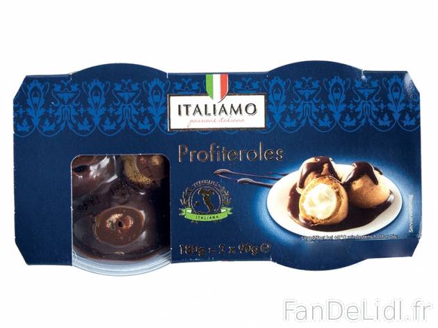 Profiteroles , prezzo 1.20 € per 2 x 90 g, 1 kg = 6,67 € EUR.