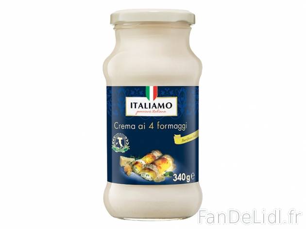 Sauce aux 4 fromages ou carbonara , prezzo 2.38 € per Soit le lot de 2 x 340 g ...