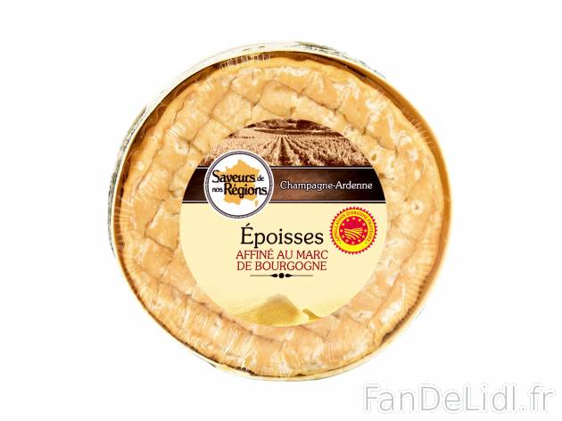 Epoisses AOP en vente , le prix 3.79 € 
- Affiné au marc** de Bourgogne
Caractéristiques

- ...