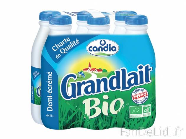 Candia GrandLait demi-écrémé bio , prezzo 11.70 € per Soit le lot de 2 x 6 ...