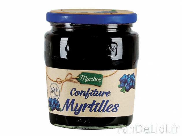 Confiture de myrtilles , prezzo 1.45 € per 450 g, 1 kg = 3,22 € EUR. 
- Toute ...