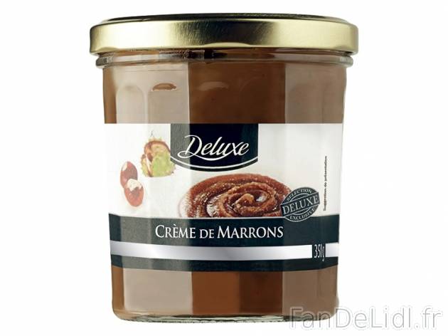 Crème de marrons , prezzo 1.49 € per 350 g, 1 kg = 4,26 € EUR.