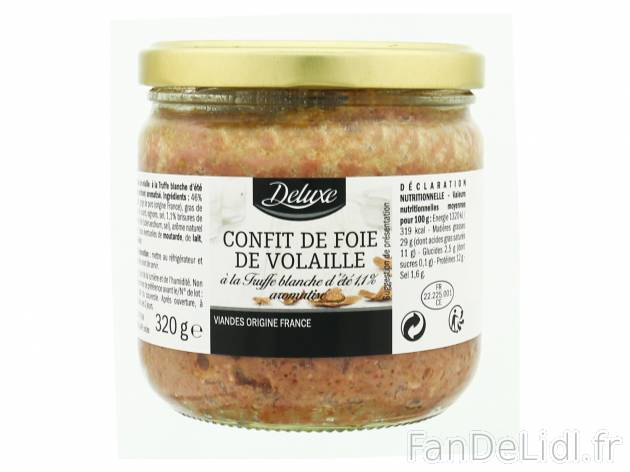 , le prix 1.79 € 
- 1,1 % de truffe blanche d’été (Tuber aestivum)
Caractéristiques

- ...