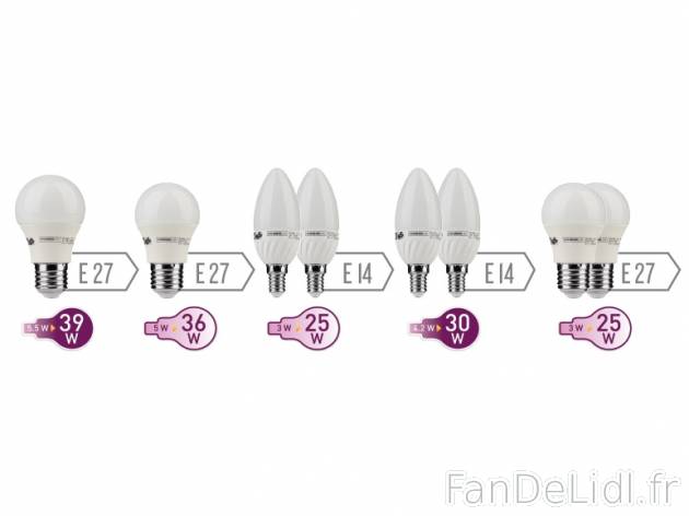 Ampoule(s) LED , prezzo 4.99 € per L&apos;unité ou le lot au choix 
- Jusqu&apos;à ...