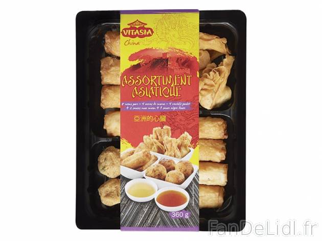 Plateau asiatique , prezzo 2.99 € per 360 g, 1 kg = 8,31 € EUR. 
- Composé ...