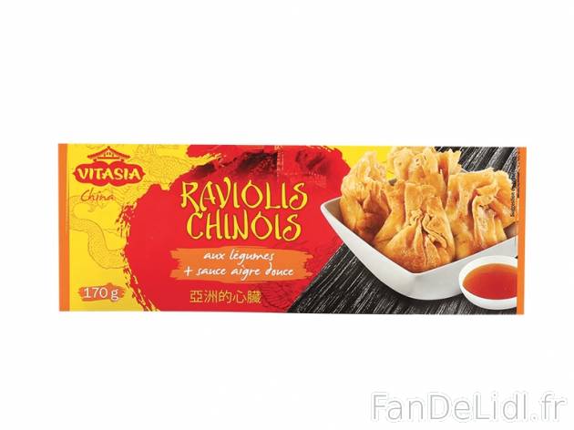 Raviolis chinois aux légumes , prezzo 2.99 € per 170 g, 1 kg = 17,59 € EUR. ...