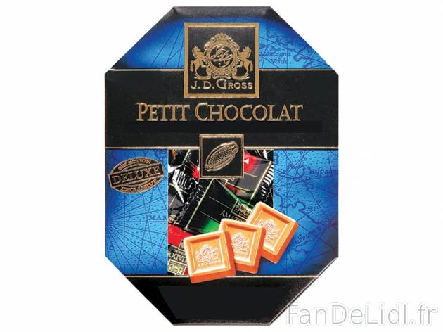 Petits chocolats , prezzo 2.69 € per 200 g au choix, 1 kg = 13,45 € EUR. 
- ...