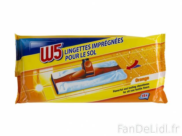 16 lingettes imprégnées pour sols , prezzo 0.99 € per Le paquet de 16 lingettes ...