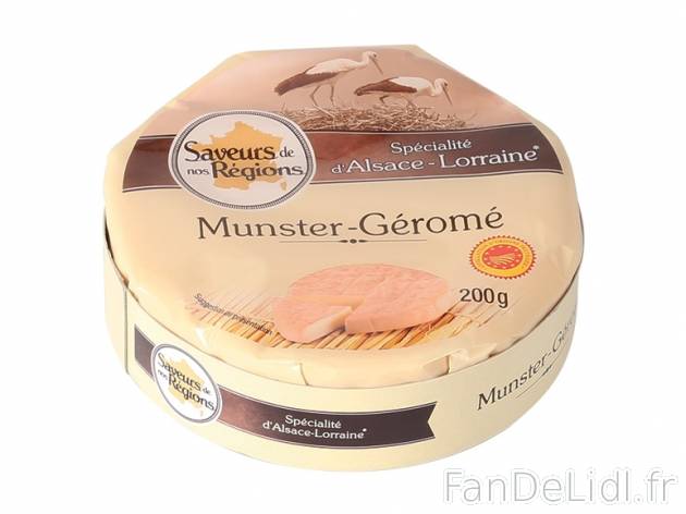 Petit Munster géromé AOP , prezzo 1.25 € per 200 g, 1 kg = 6,25 € EUR. 
- ...