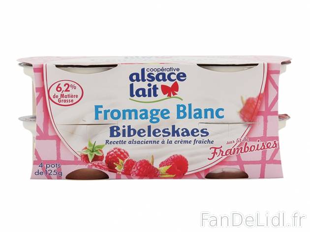 Fromage blanc sur lit de fruits , prezzo 2.19 € per 4 x 125 g au choix, 1 kg = ...