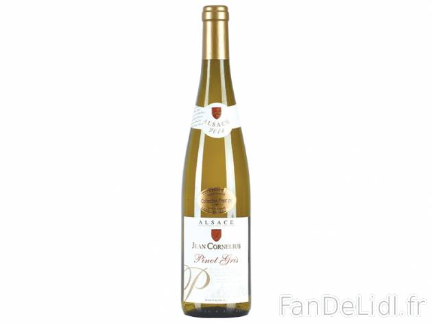 Pinot Gris Jean Cornelius COllection Prestige 2014 AOC , prezzo 4.99 € 
- Température ...