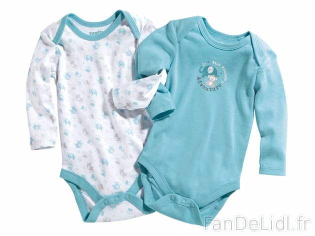 2 bodies manches longues bébé , prezzo 3.99 € per Le lot au choix 
- Ex. 100 ...