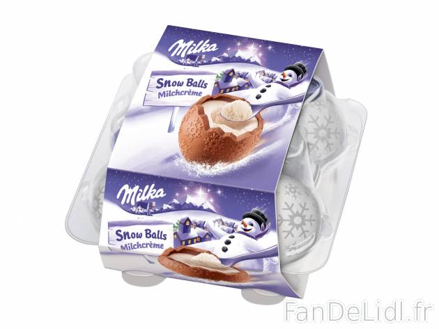 Milka Snow balls , le prix 2.54 € 
- Le paquet de 112 g : 3,39 € (1 kg = 30,27 ...