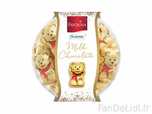 Mini figurines de Noël en chocolat , le prix 1.79 € 
- Au choix : ours, Père ...
