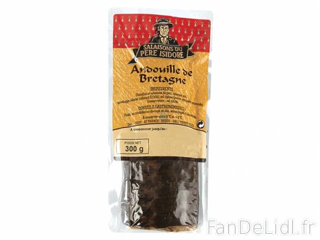 Andouille de Bretagne , prezzo 1.99 € per 300 g, 1 kg = 6,63 € EUR.