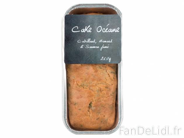 Cake océane , prezzo 3.19 € per 260 g, 1 kg = 12,27 € EUR. 
- Composé de ...