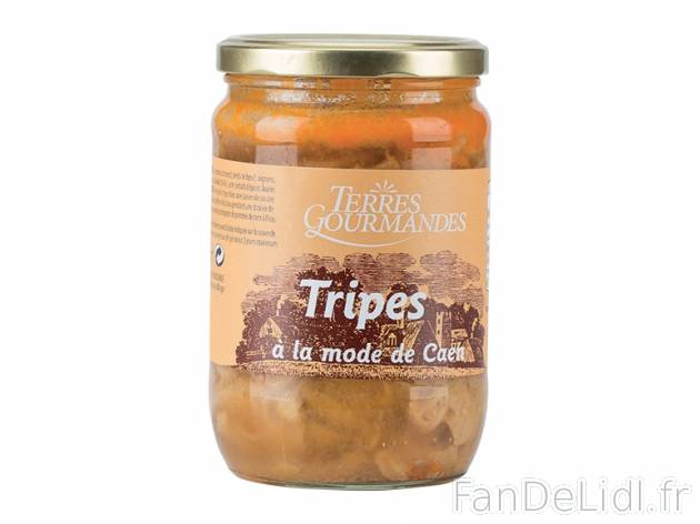 Tripes à la mode de Caen , prezzo 3.49 € per 600 g, 1 kg = 5,82 € EUR.