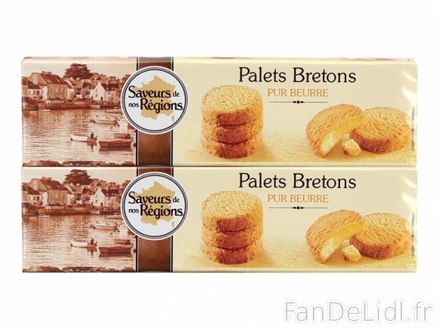 Palets bretons , prezzo 0.92 € per 2 x 125 g, 1 kg = 3,68 € EUR. 
- Pur beurre ...