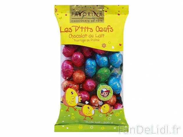 Les P&apos;tits œufs pralinés , prezzo 1.49 € per 200 g, 1 kg = 7,45 € ...