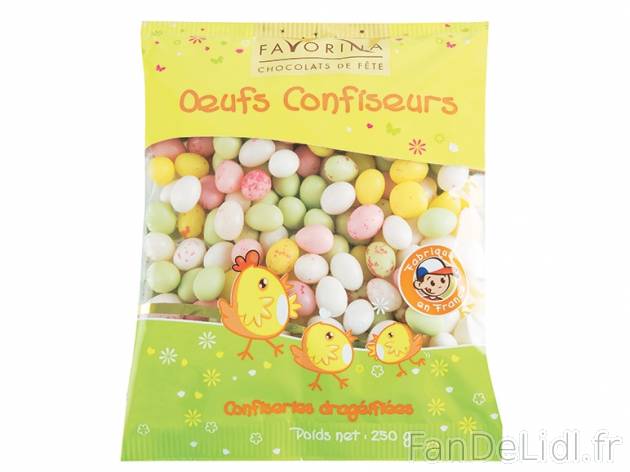 Œufs confiseurs , prezzo 1.99 € per 250 g, 1 kg = 7,96 € EUR. 
- Fabriqué ...