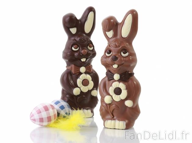 Lapin de Pâques , prezzo 1.99 € per 200 g au choix, 1 kg = 9,95 € EUR. 
- ...