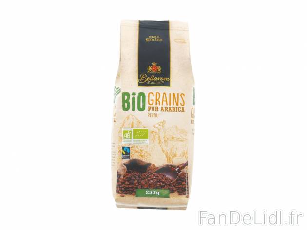 Café grains Bio1 , prezzo 2.99 € per 250 g 
- Inédit chez Lidl
- 100 % arabica ...