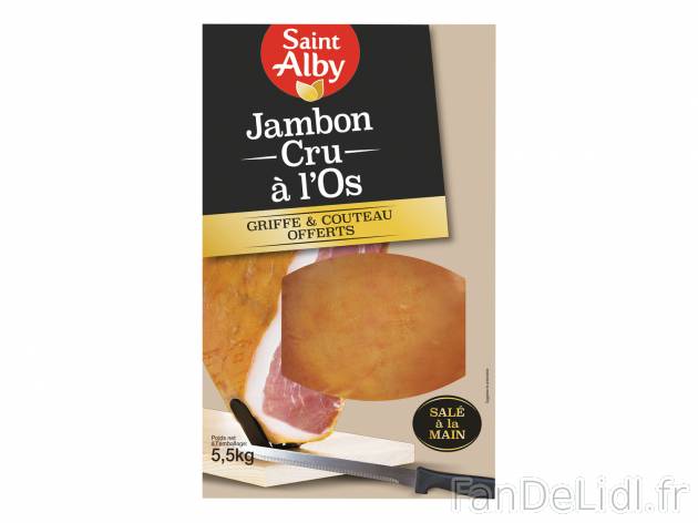 Jambon cru entier à los , le prix 8.36 € 
- Vendu en pièce de 5,5 kg à 45.99€
- ...