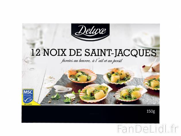 12 noix de Saint-Jacques , le prix 5.59 &#8364; 
- Au beurre fin, &agrave; ...