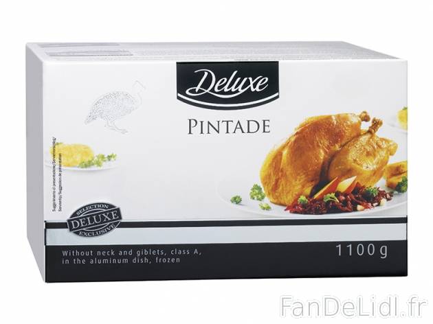 Pintade crue , prezzo 6.99 € per 1,1 kg, 1 kg = 6,35 € EUR.