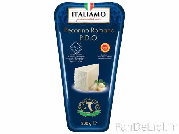 Pecorino Romano PDO , le prix 2.49 € 

Caractéristiques

- Rayon frais
- ...