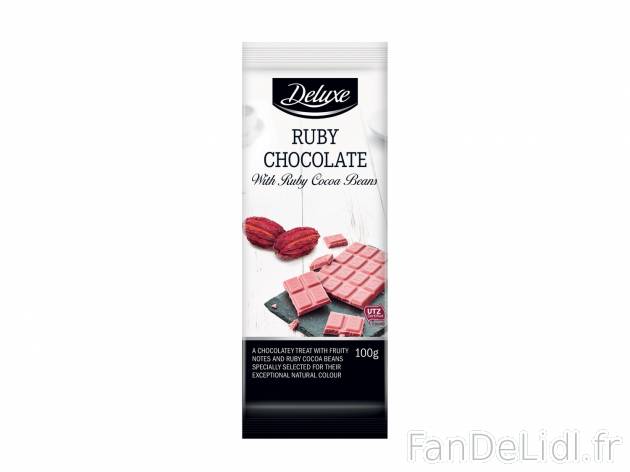 Tablette de chocolat rose , le prix 1.69 &#8364;  
-  In&eacute;dit chez Lidl