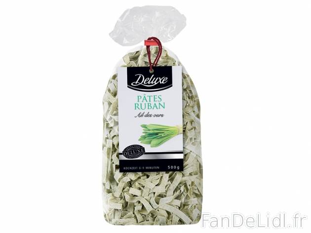 Pâtes ruban , prezzo 1.69 € per 500 g au choix, 1 kg = 3,38 € EUR. 
- Au choix ...