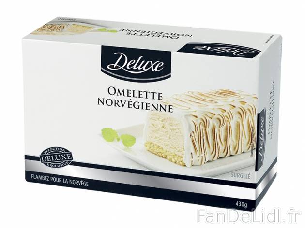 Omelette norvégienne , prezzo 3.29 € per 430 g, 1 kg = 7,65 € EUR.