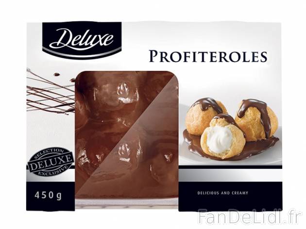 Profiteroles ou tiramisu , prezzo 2.99 € per 450/500 g au choix, 1 kg = 6,64 € EUR.