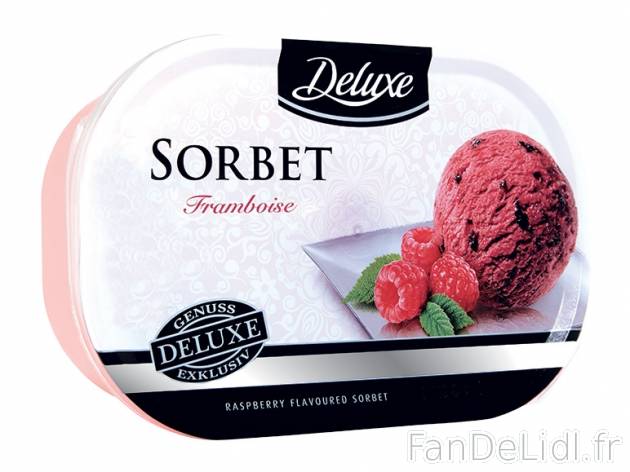 Sorbet aux fruits , prezzo 1.99 € per 665 g au choix, 1 kg = 2,99 € EUR. 
- ...