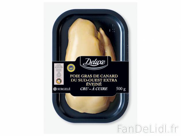 Foie gras de canard du Sud-Ouest IGP extra éveiné cru , le prix 17.29 € 
- ...