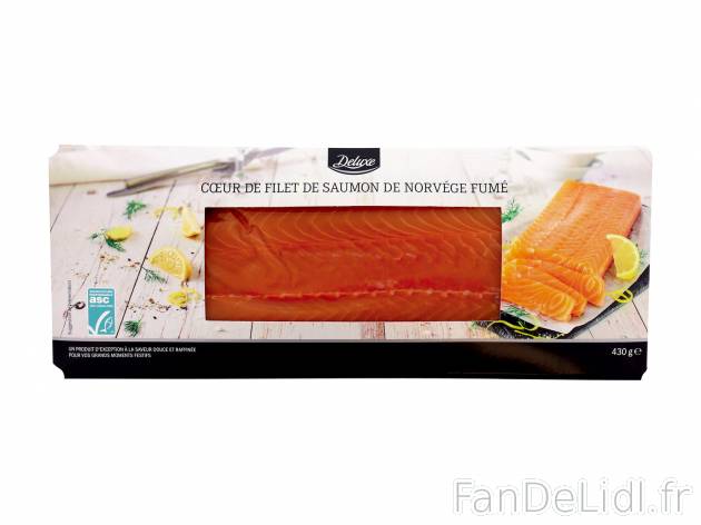 Coeur de filet de saumon fumé ASC , le prix 16.89 € 

Caractéristiques

- ...